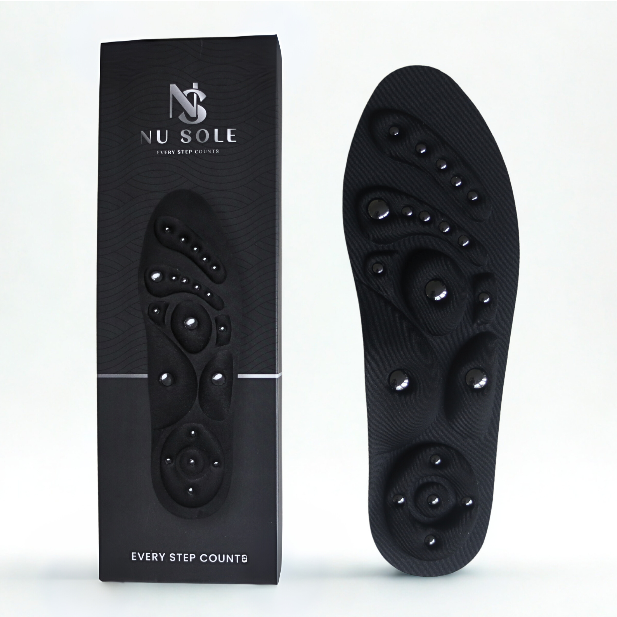 Magnetic foot technology and foot arch support for all three arches insoles for flat feet. Sole Evolution shoe inserts for foot and heel pain. Free UK shipping over £75. 